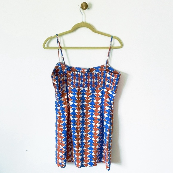 ❤️ NWT The Ophelia Sleeveless Linen Slim Mini Dress by Maeve Blue Floral Wave 12 - Picture 5 of 8